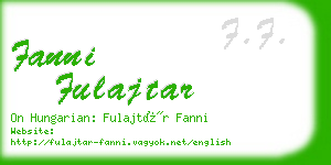 fanni fulajtar business card